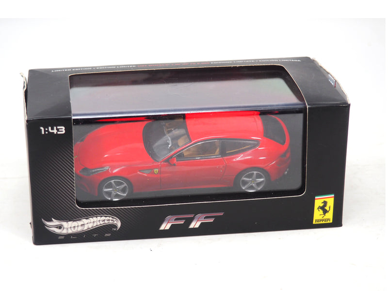 Hot Wheels Elite 1 43 Ferrari FF 12 Cylinder Die Cast w Display Case