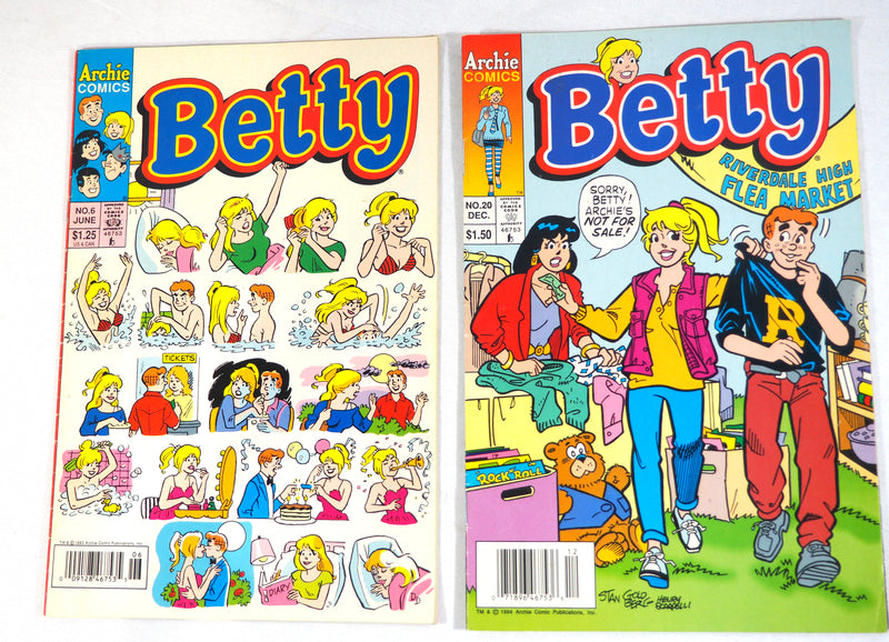 2 Vintage Archie Comics Betty Comic Books