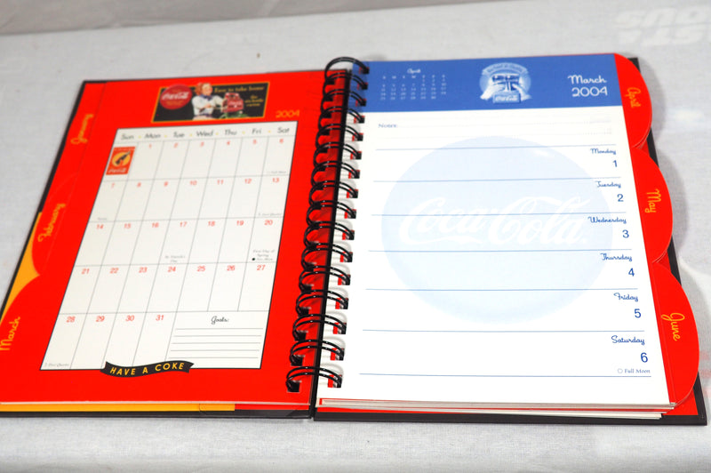 Vintage 2004 Coca-Cola Spiral Ring Engagement Calendar