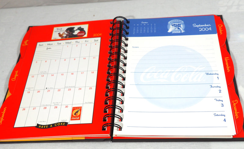 Vintage 2004 Coca-Cola Spiral Ring Engagement Calendar