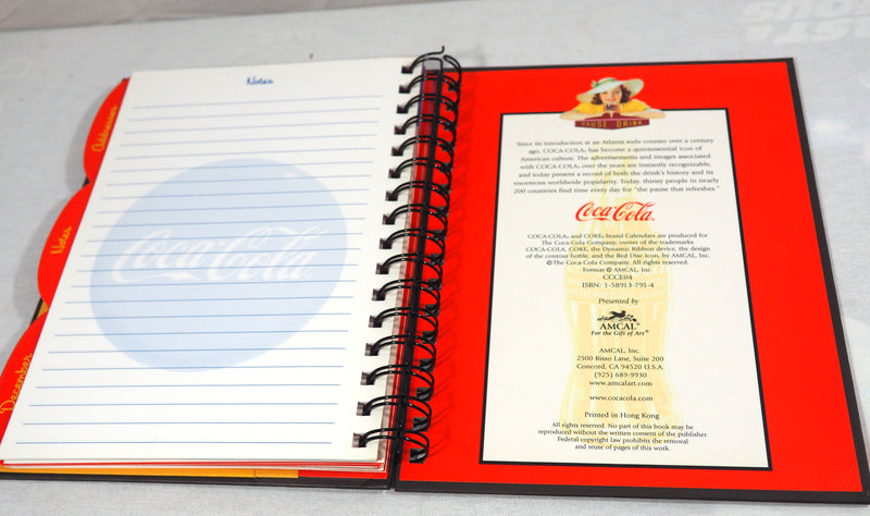 Vintage 2004 Coca-Cola Spiral Ring Engagement Calendar