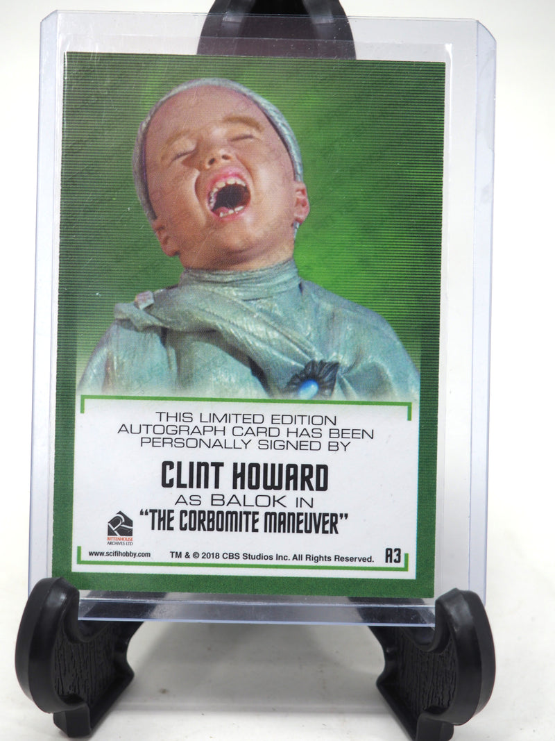 Star Trek LE Clint Howard Autographed Card as Balok in "The Corbomite Maneuver"