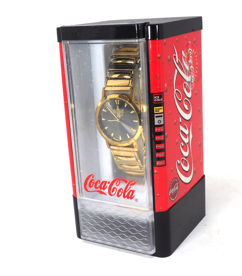 Coca Cola Collectible Gold Tone Bonica Water Resistant Wrist Watch