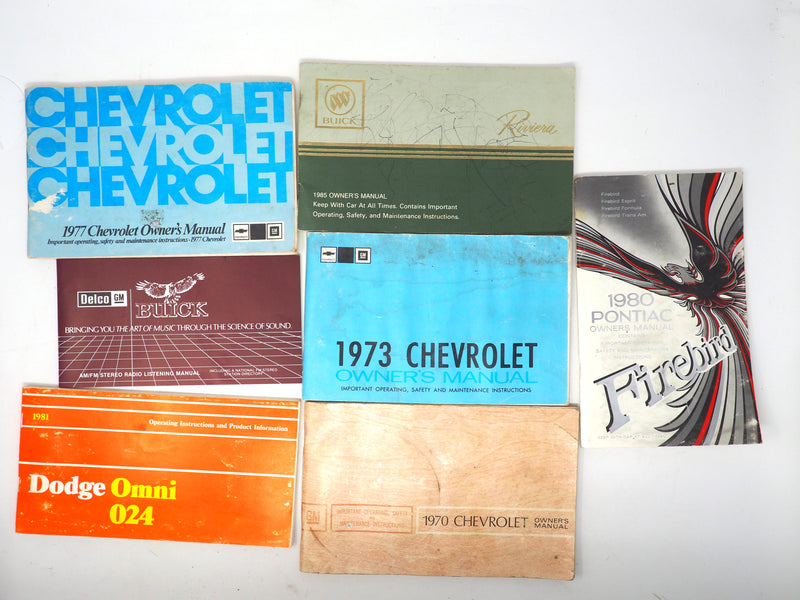 Six Vintage Vehicles Owner's Manuals