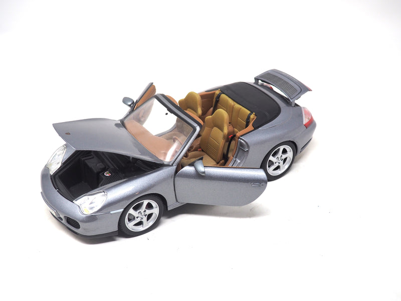 2 DIE-CAST CARS  Porsche Carrera Convertible & Porsche Carrera 4S Convertible 1/18