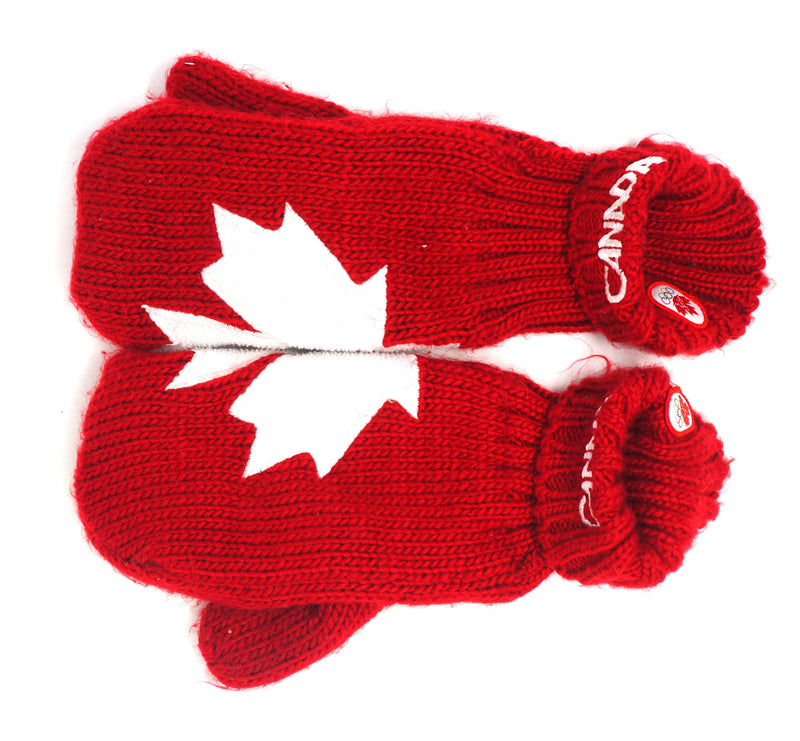 HBC Hudsons Bay Canada Olympic Knit Red Mittens Adult