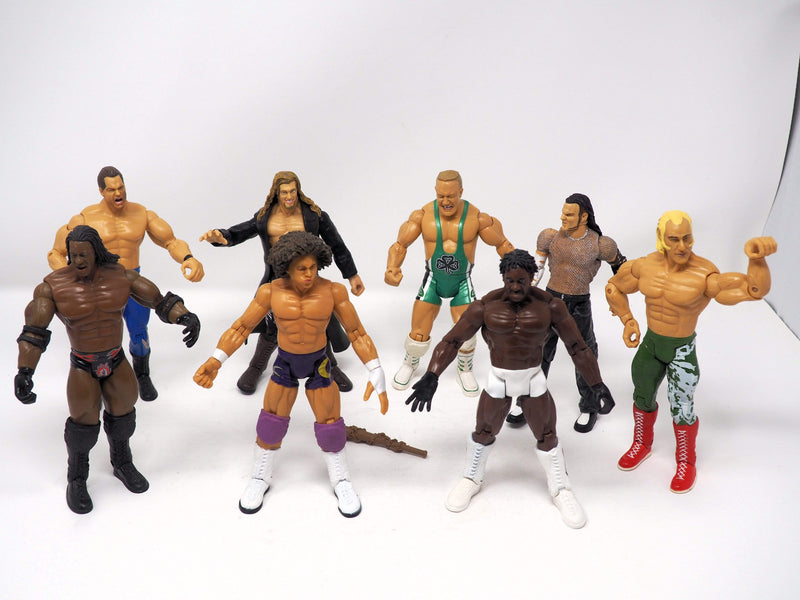Lot of 8 Well Known WWE Jakks 7" Posable Action Figures